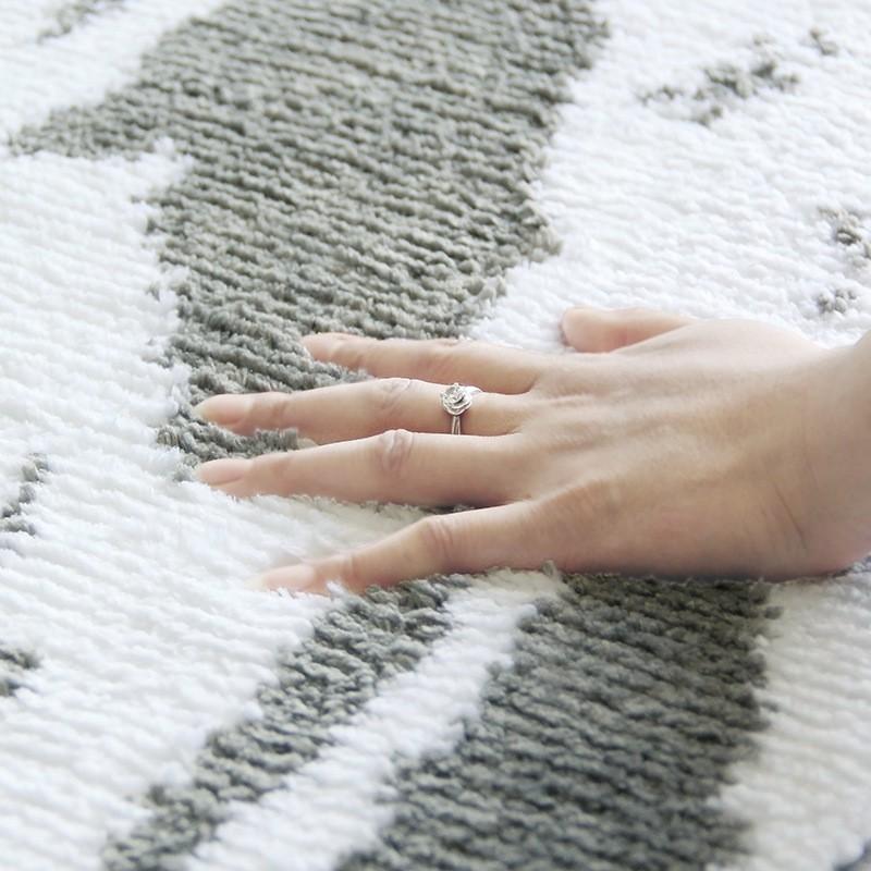Plush Tufted Marble Bath Mat Entryway Bathroom Non-Slip Absorbent Floor Rug Square 40x60cm 50x80cm