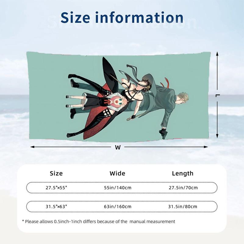 Spy x Family Beach towels also serve as bath towels summer essential a musthave for the outdoors the beach and the pool