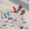 Bowknot Pattern Nail Stickers: Ferrite Diamond Dot Pearl Adhesive TL-312