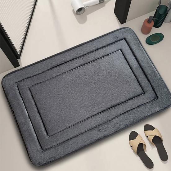 Ковер, быстросохнущий коралловый бархатный дверной коврик, нескользящий водопоглощающий коврик из пены с эффектом памяти, коврик для ванной, товары для дома