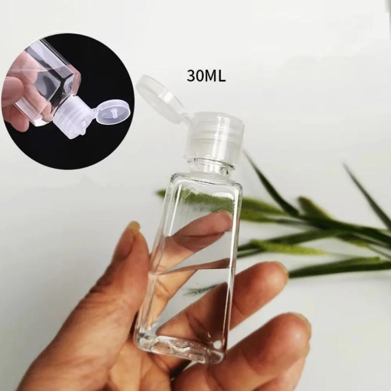 30ML Empty Refillable Bottle Flip Cap Portable Trapezoidal Plastic Bottles Travel Bottle Cosmetic Lotion Squeeze Bottles
