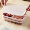 1 шт. 4 отделения Коробка для хранения продуктов и фруктов Портативный с отделениями Органайзеры для холодильника и морозильной камеры Контейнеры для мяса, лука, имбиря