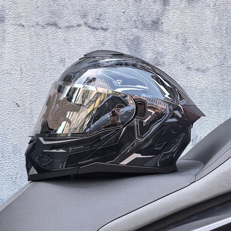 Motorcycle Helmet Men's and Women's Face-off Helmet Summer Locomotive Full Helmet Universal Safety In All Seasons