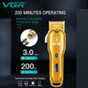 VGR V-650 Профессиональная машинка для стрижки волос Металлический корпус Литиевая батарея 2000 мАч Беспроводная машинка для стрижки волос для мужчин Триммер для бороды Парикмахерская Стрижка волос дома