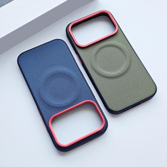 Чехол Yousheng для IPhone 17 Pro/Pro Max Устойчивый к пятнам Чехол для телефона Плетеная текстура Защитный чехол с магнитной зарядкой