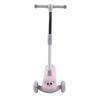 Детский самокат 3 колеса складной свет музыка регулируемая высота самокат для малышей розовый