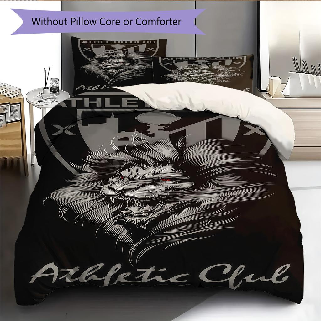 Bilbao logo Pattern Bedding Quilt Set Quilt Cover Pillowcase Home Decoration Birthday Gift (1 * duvet cover + 2 * pillowcase, without core)