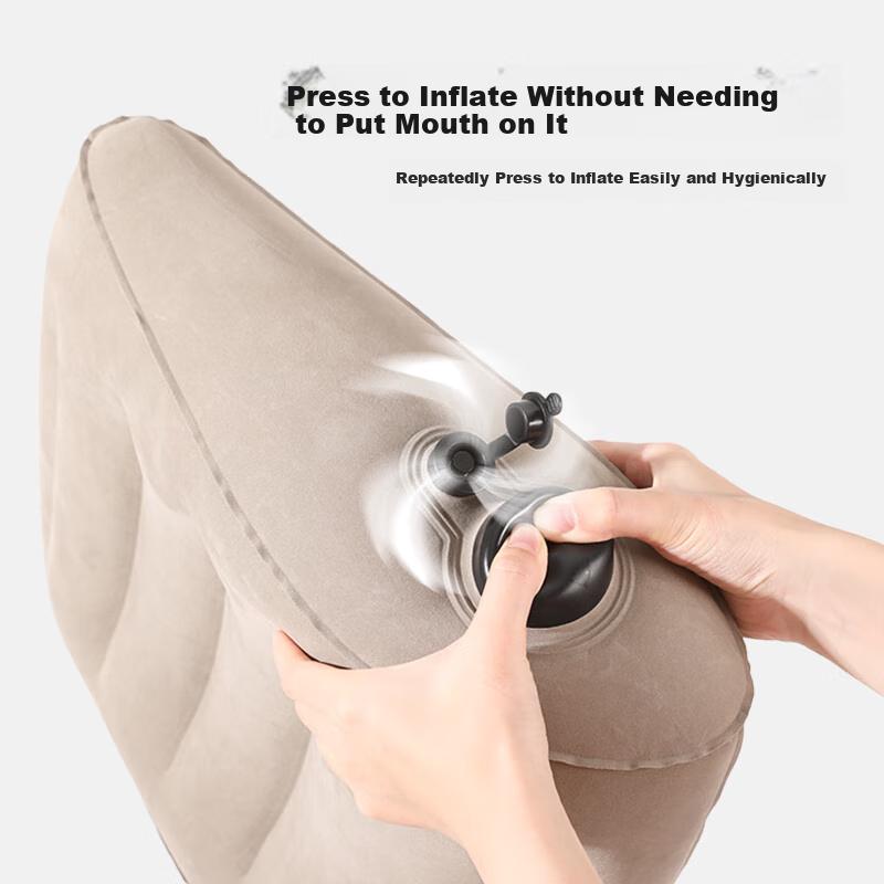Etravel Push-In Inflatable Lumbar Pillow for Outdoor Travel, Office Chair, Long Sitting, Back Support, Car Cushion And Waist Protectio
