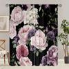 2 шт. - цветы - напечатанная занавеска - материал полиэстер - для спальни гостиной кабинета занавеска, препятствующая приватности
