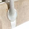 Hermes Сумка-портмоне Mademoiselle Toile H / Кожа Бежевый/Белый