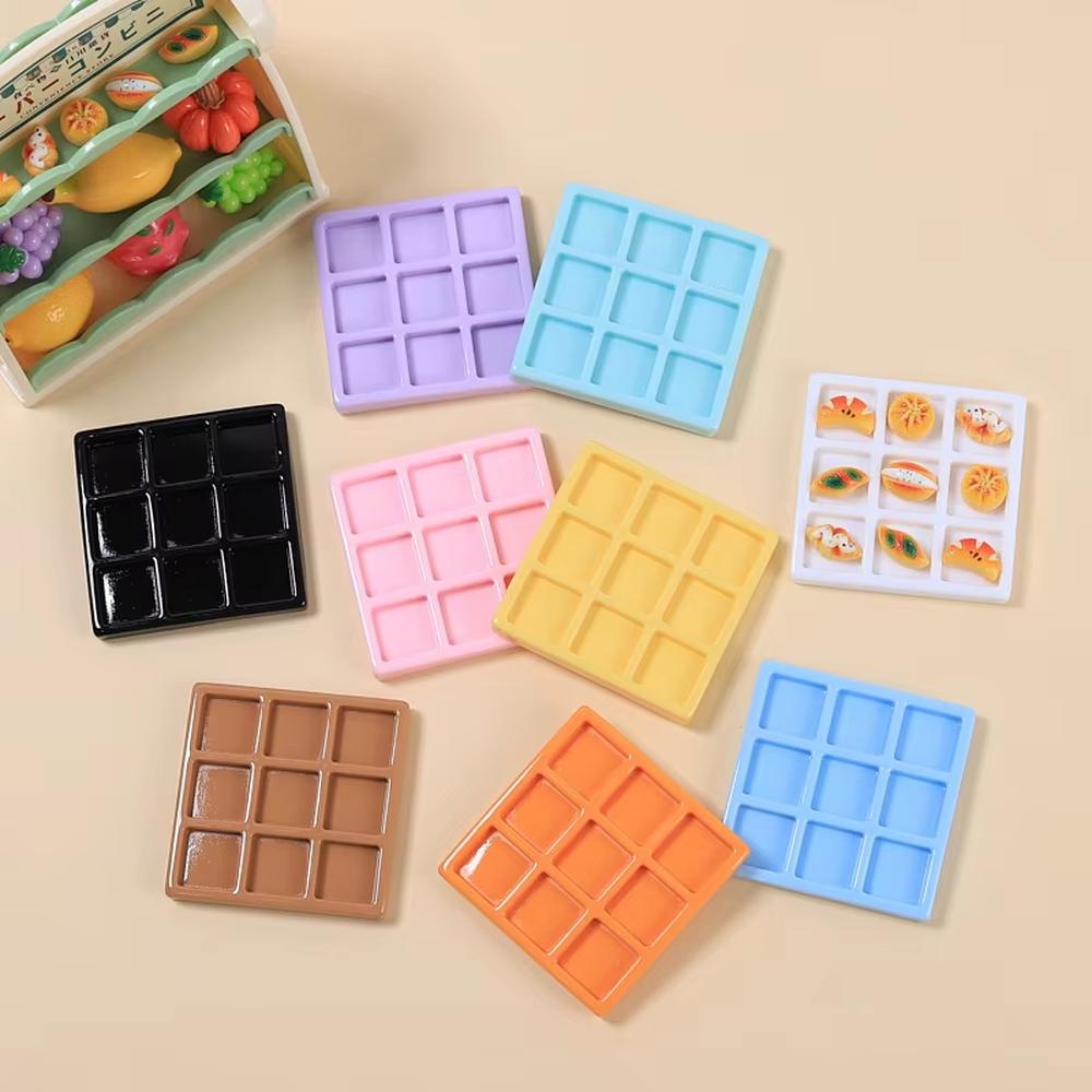 5Pcs 9 Grid Layout Nail Art Palette Multifunction Nail Art Mixing Board for Marble Design