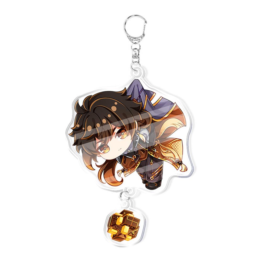 New Keychain Anime Game Impact Atataki Itto Kunikuzushi Xiao Tartaglia Kazuha Cat Series Cartoon Key Chain Cosplay Props