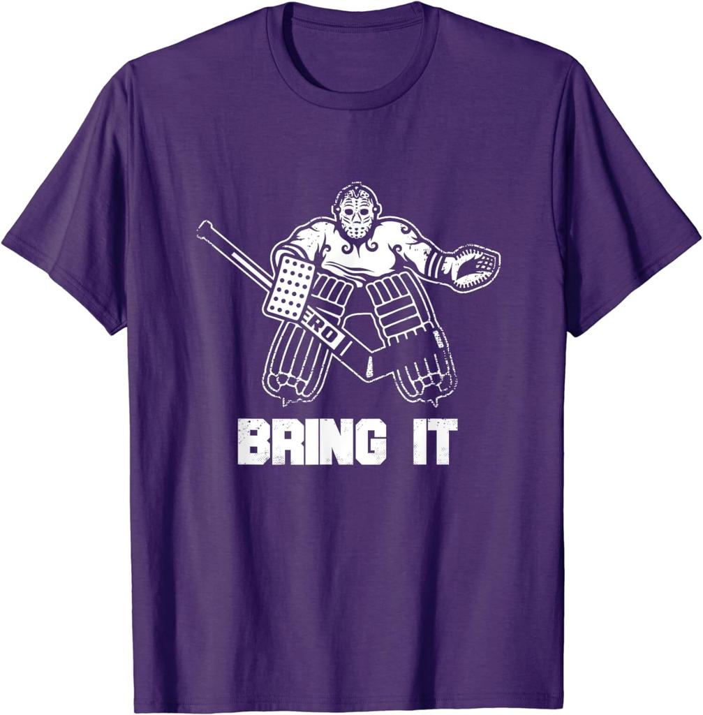 Funny Ice Hockey Player Gift Goalie Apparel Graphic Unisex T-Shirt