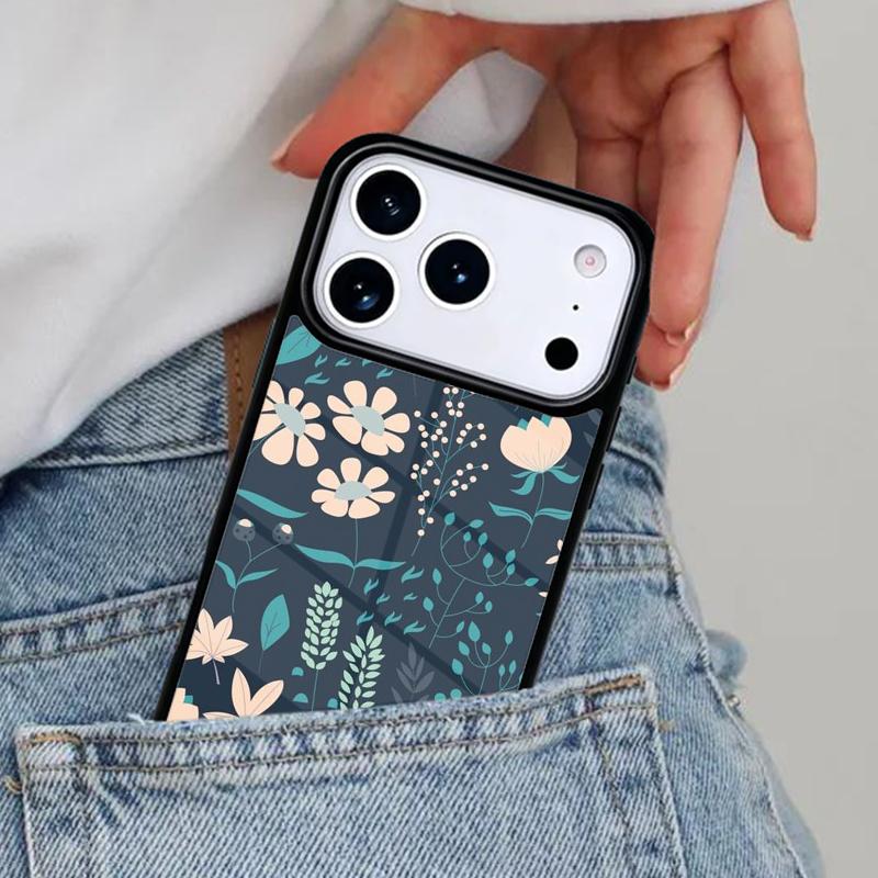 Винтажный чехол для телефона с рисунком Лист Цветок для iPhone 17ProMax 12 13 14 15 16e 17 Pro Max Plus Air Cover