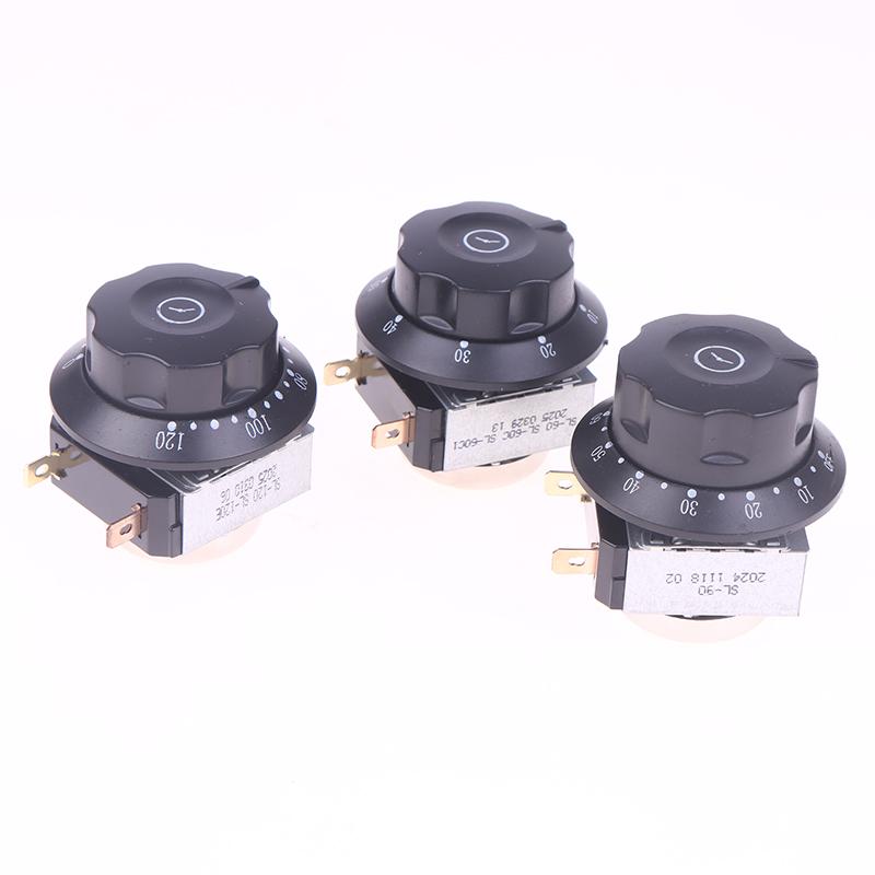 1 шт. 60/90/120 мин. Переключатель-таймер с ручкой для микроволновой печи со звонком, механический переключатель времени, детали для духовки, шкафа для подогрева, дезинфекционного шкафа