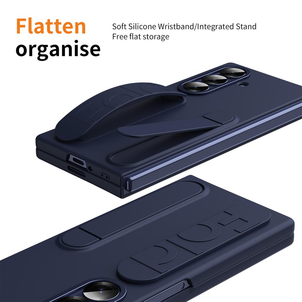 Чехол-подставка с ремешком для Samsung Galaxy Z Fold 7 6 5 4 Fold7 5G, защита линзы переднего стекла, пластиковая крышка из ПК, Capa