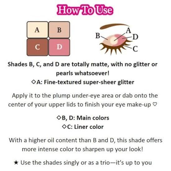 Canmake Silky Suffle Eyes (Матовый тип) M06 Remagruge 3,8 г Увлажняющие Прозрачные Матовые Тени для век 4 цвета