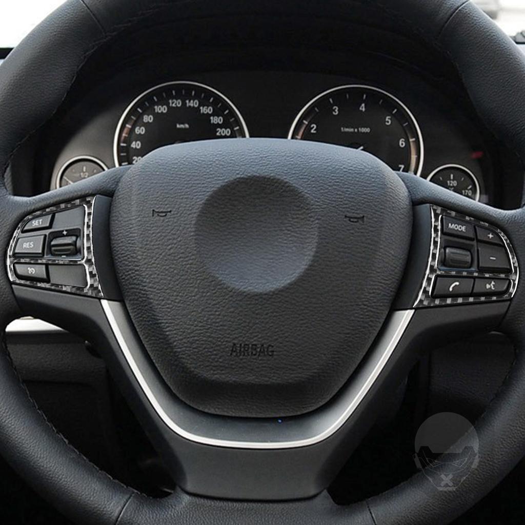 Для BMW X3 F25 2011-2017 X4 F26 14-17 Карбоновый руль Панель Кнопка Декоративные полосы Украшение салона автомобиля