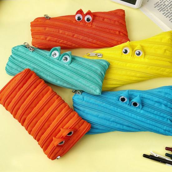 Пенал Многофункциональная сумка для хранения Гладкая молния Большое отверстие Пенал для школы Путешествий Косметики Очков Канцелярский органайзер