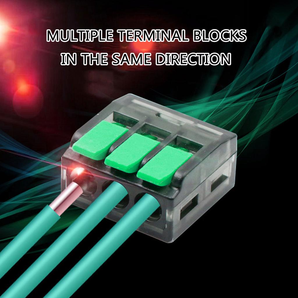 75Pcs Lever Wire Connector Fast Connection Terminal Electrical Connectors Quick Cable Splicing Terminal Easy To Use