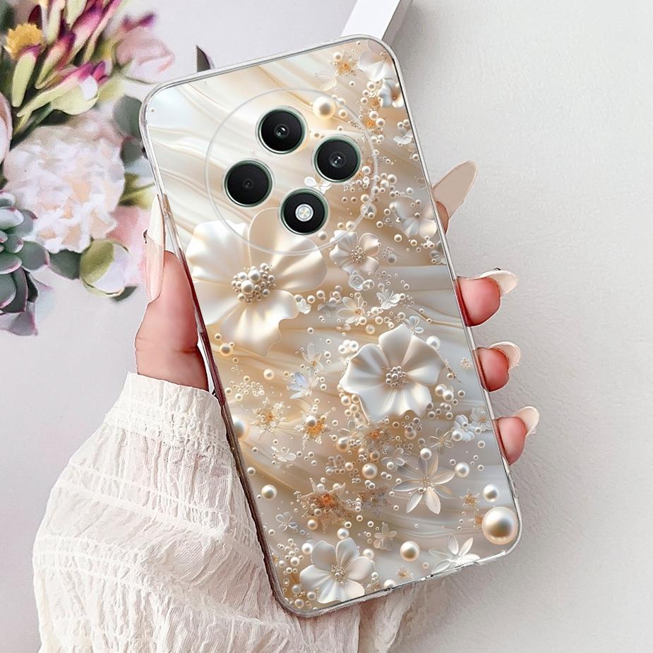 Чехол для Oppo Reno 12F 5G Reno12 FS CPH2637 Цветы Расписная Крышка Мягкий Силиконовый Чехол Для Oppo Reno12 F 4G Reno12F Корпус