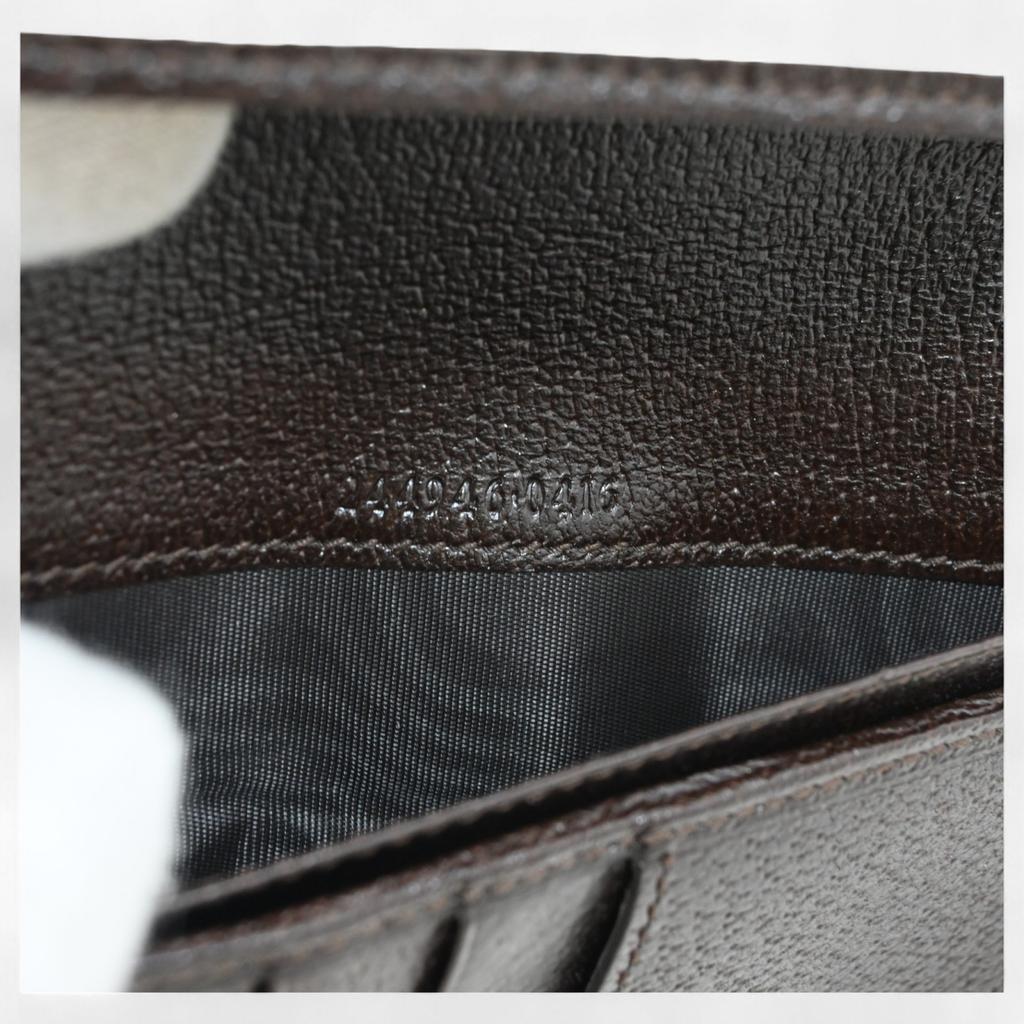 Auth GUCCI GG Canvas Long Wallet Bifold Brown gu8820nf Used