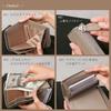[BLUE SINCERE] mini wallet ladies Bills don't break genuine leather large capacity box type bi-fold wallet Thin small wallet skimming block / HW8