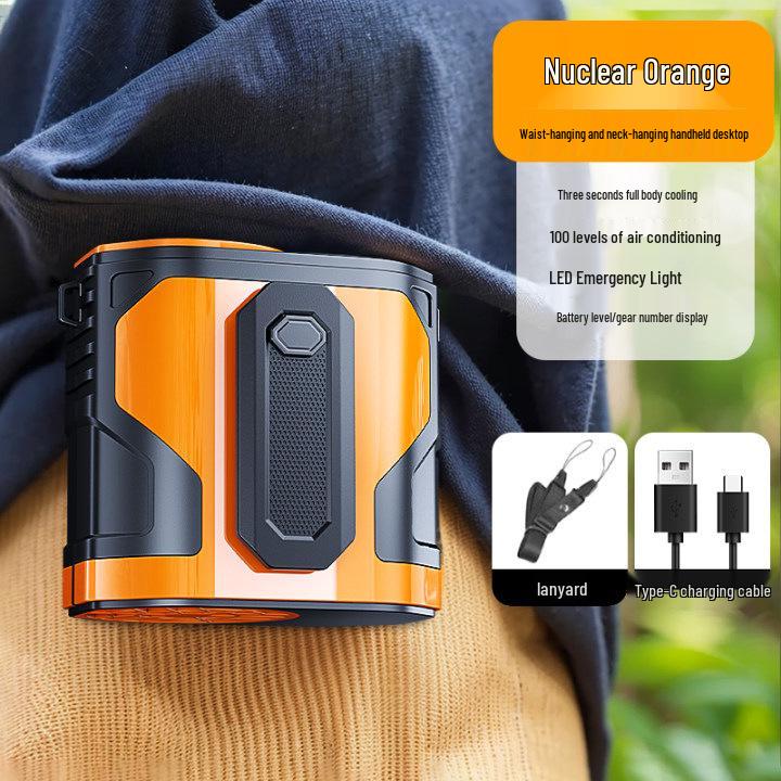 Портативный USB-вентилятор с креплением на пояс и регулируемой скоростью