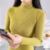 High Neck Slim Fit Sweater - Long Sleeve Solid Knitwear for Autumn/Winter
