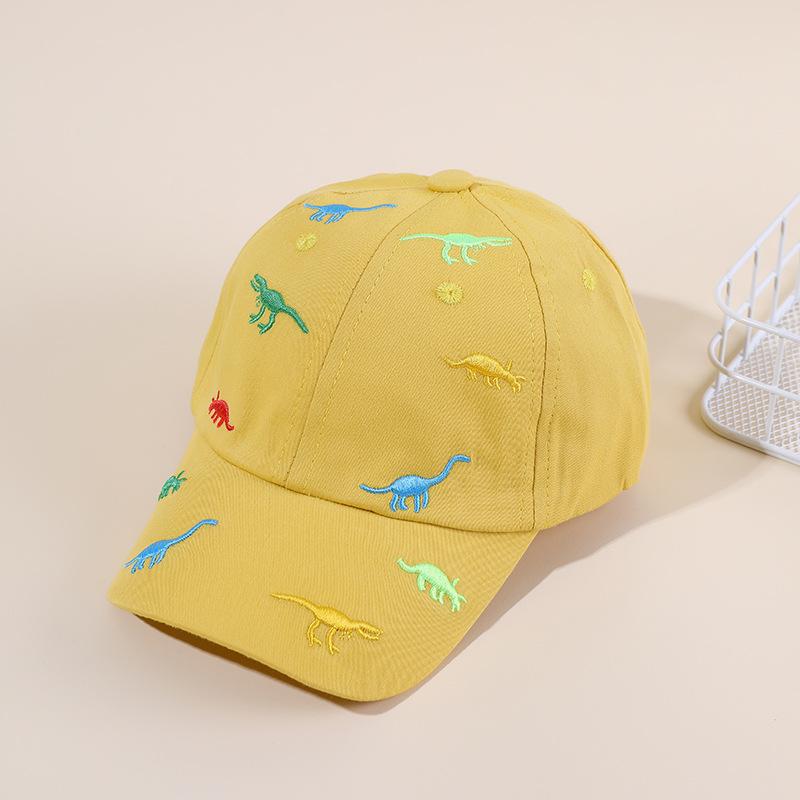 Cartoon Dinosaur Embroidery Baby Cap Summer Kids Baseball Cap Outdoor Adjustable Infant Boy Girls Sun Hats