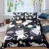 Cartoon Astronaut Galaxy Full Size Comforter Collections For Boys Girls Kids Bedroom Decor Star Bedding Collections Quilt Collection With Pillowcases