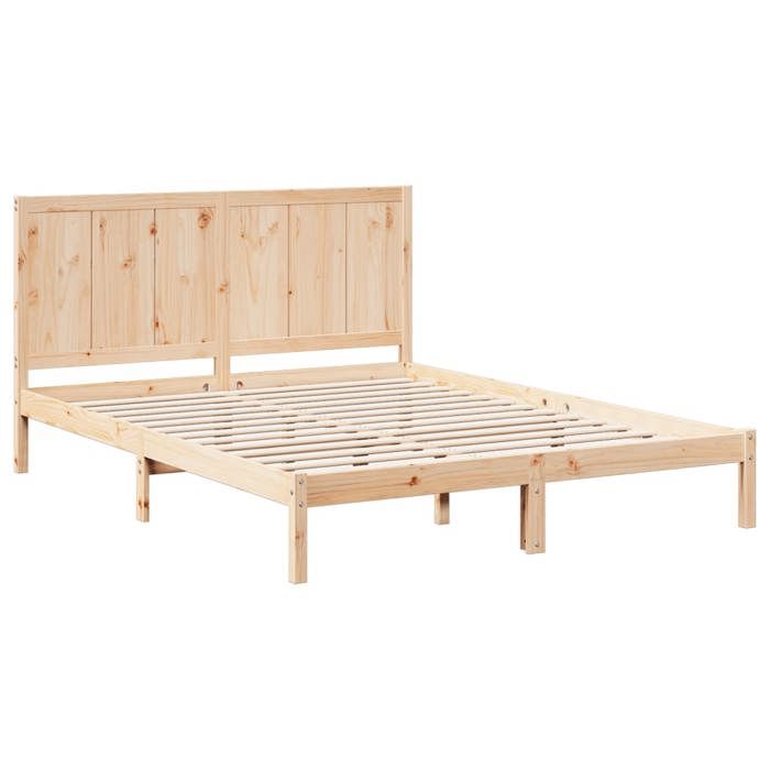 VidaXL Cadre de lit extra long sans matelas 140x210 cm bois massif 3309243