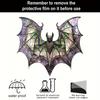 Halloween Colorful Bat Hanging Decoration Stained Glass 2D Flat Acrylic Witch Hat Suncatcher Indoor Outdoor Wall Window Hanging Sign Ornament