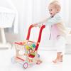 Multifunctional Wooden Child's Push Toy Shopping Cart and Walker