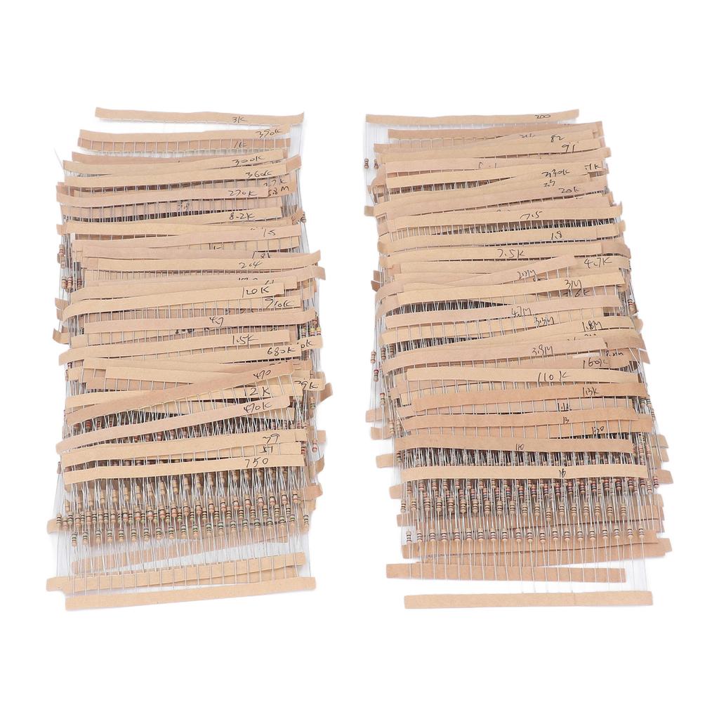 Набор углеродных пленочных резисторов 3120 шт. 156 номиналов 1 Ом ?10 МОм с 5% 14 Вт для DIY проектов и