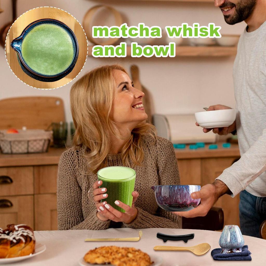 Набор чаша для матча и венчик  Многоразовый набор для чайной церемонии Набор для приготовления японского чая матча кухонная утварь для домашней релаксации