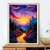 5d DIY Diamond Painting Cross Stitch Colorful Scenery Diamond Embroidery Mosaic Full Round Drill Home Decor