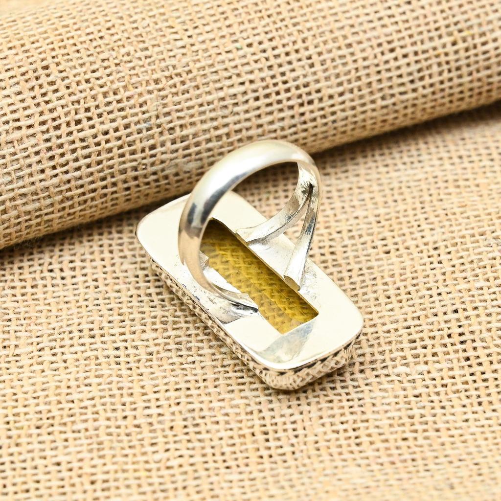 Удивительное ювелирное кольцо ручной работы из стерлингового серебра 925 пробы с драгоценным камнем цитрин для нее