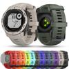 Дышащий силиконовый ремешок для Garmin Instinct 2 E/Esports/Tactical/Tide Solar Черная пряжка из нержавеющей стали Ремешок для часов Замена на запястье