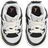 Jordan Детские кроссовки Air Jordan 4, нескользящие, износостойкие, средней высоты, для малышей, серо-черные, для младенцев и малышей FZ8584-070