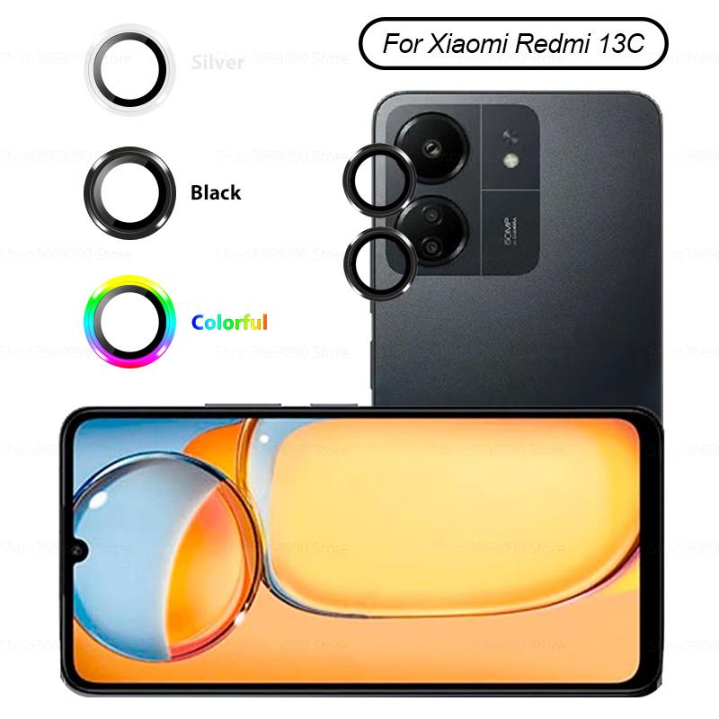 Для Xiaomi Redmi 13C защитный чехол из алюминиевого сплава для камеры Redmy 13 C C13 Redmi13C 4G задняя крышка объектива закаленная стеклянная пленка