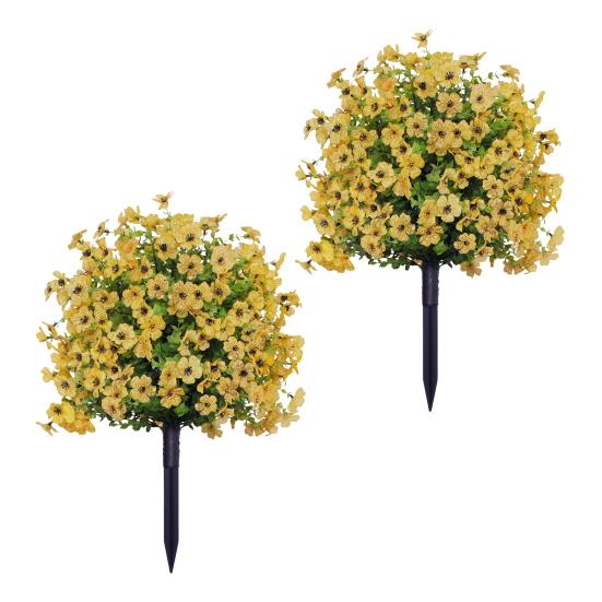 1/2 шт искусственный фиолетовый цветок с колышком устойчивый к ультрафиолетовому излучению искусственный пластиковый цветок шип для внутреннего и наружного сада крыльца патио свадебное украшение для вечеринки