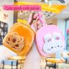 Кошелек для монет Capybara Plush: Милая мультяшная сумка для наушников и мини-подвеска для школьной сумки