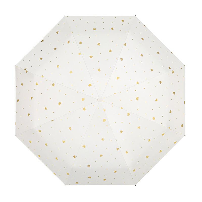 Супер мини солнцезащитный зонт инс двухслойный солнцезащитный зонт золотое тиснение любовь зонтик маленький и портативный горячая распродажа дождевик