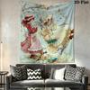 Sarah Kay Wall Tapestry Aesthetic Wall Hanging Printed Fabric Blanket Decorative Tapestries for Bedroom Living Room Home Decor
