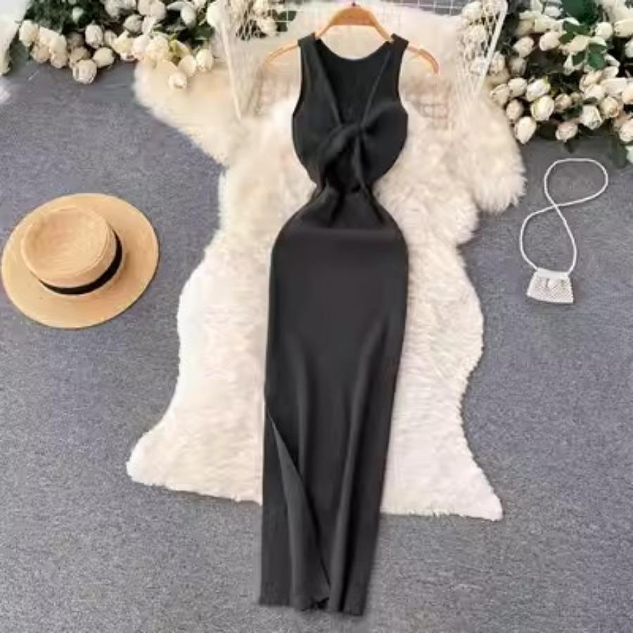 Полое платье с запахом без рукавов, сексуальное модное эластичное облегающее платье для вечеринки, элегантное платье, шикарное летнее женское платье для пляжного отдыха и отдыха