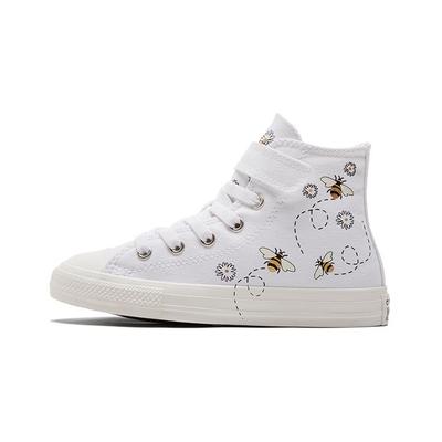 Chuck Taylor All Star 1V Canvas High Top Детские парусиновые кеды Детские кроссовки Белый Черный A01619C