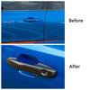 Carbon Fiber Printed For Ford Focus   Exterior Side Door Handle Cover Moulding Chrome Trim Frame Bezel With 2 Smart