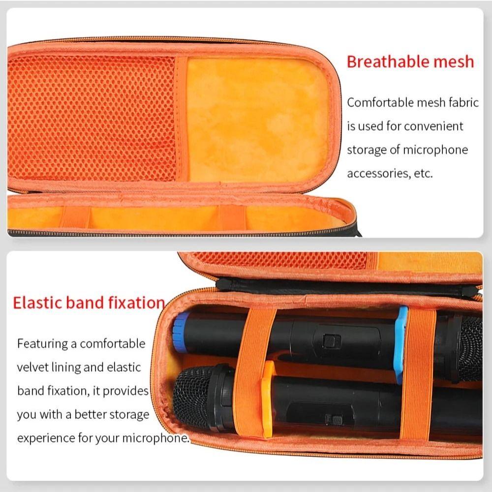 Wireless Speaker Microphone Box Zipper Microphone Case Party Box Mic Storage Bag Studio