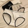 Women Panties Seamless Mid Waist Good Breathability Cartoon Print Slim Fit Thin Quick Dry Casual Sport Underpants High